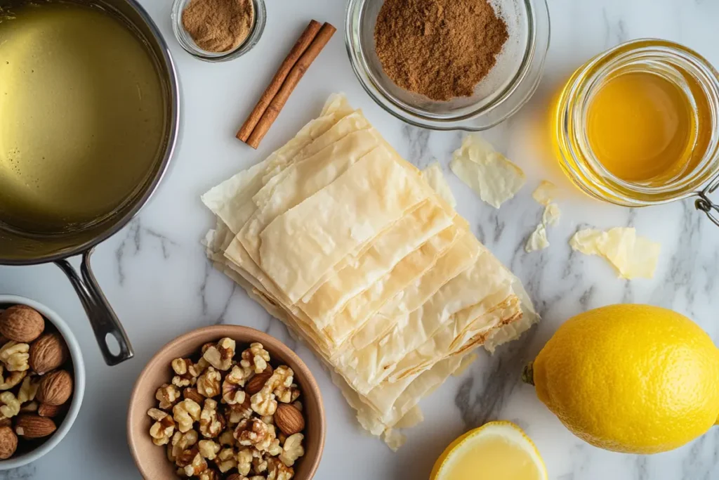 Baklava recipe ingredients