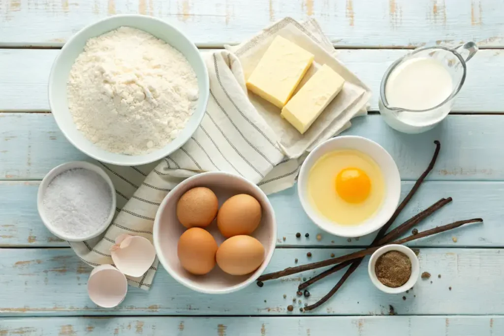 Ingredients for wafer cookies