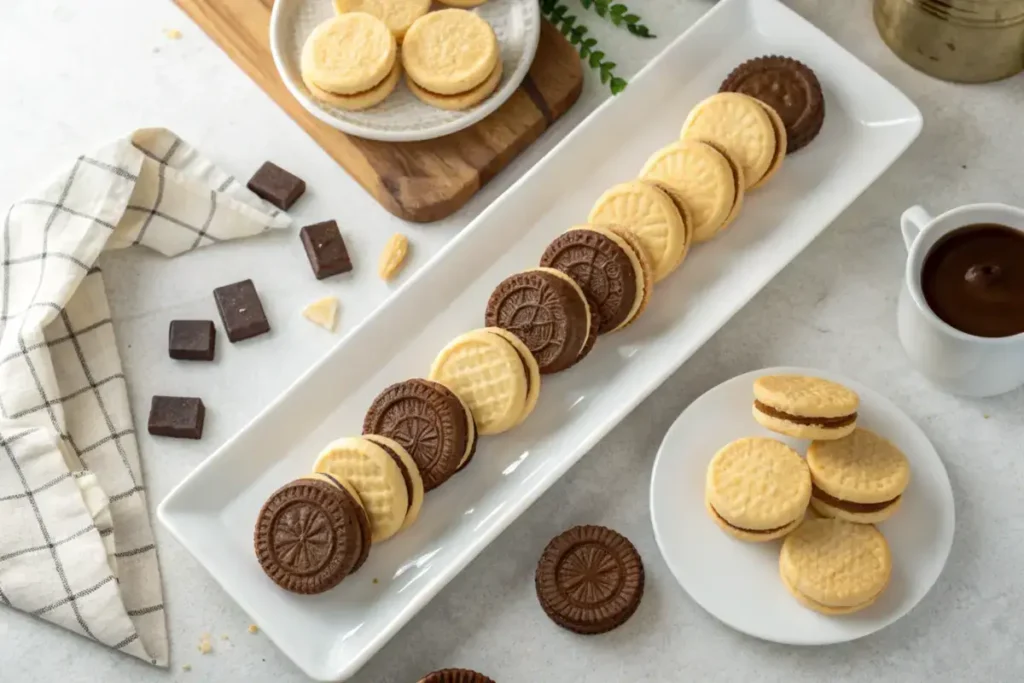 Assortment of homemade wafer cookies